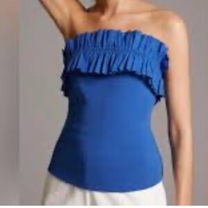 Maeve Royal Blue Off-Shoulder Blouse